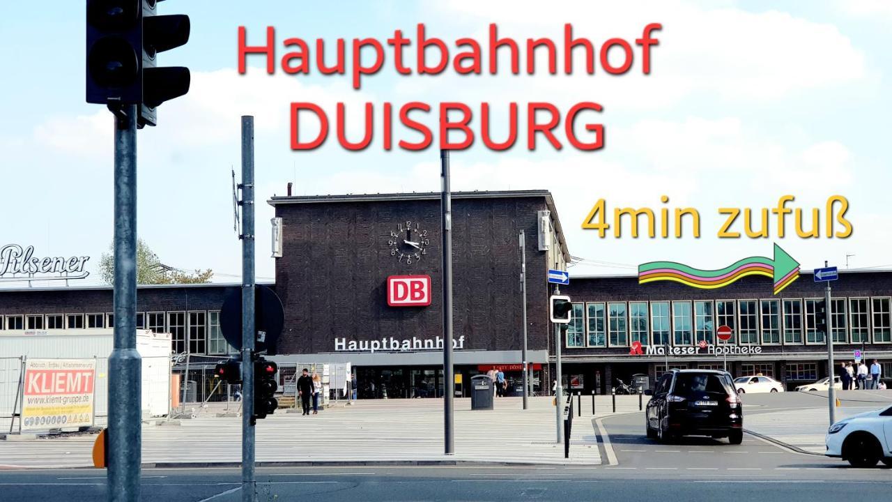 Apartamento Duisburg Zentrum Mohn, 5 min zu Fuß von HBF, Düsseldorf Messe und Flughafen 35 min Exterior foto